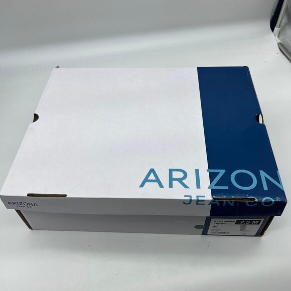 Arizona Jean Co Womens Maybrook Block Heel Cowboy Boots Cream Size 7.5M - Picture 11 of 11